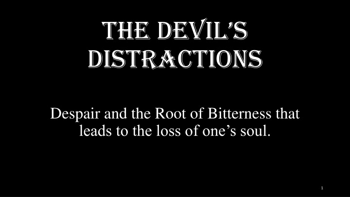 the devil s distractions n.w