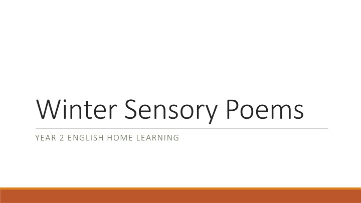 winter sensory poems n.w