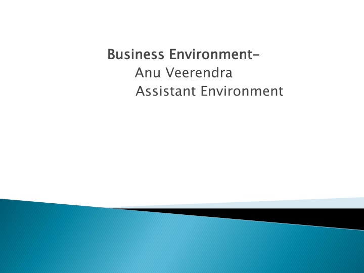 business environment anu veerendra assistant n.w