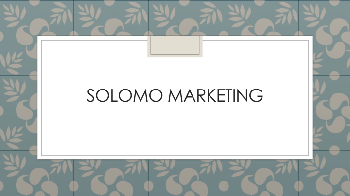 solomo marketing n.w