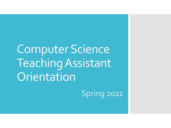 computer science teaching assistant orientation n.w