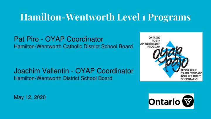 hamilton wentworth level 1 programs n.w
