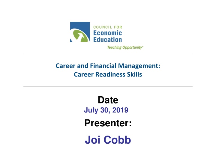 career and financial management career readiness n.w