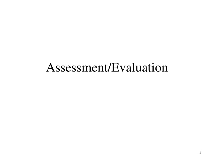 assessment evaluation n.w