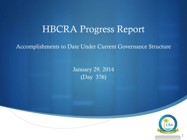hbcra progress report n.w
