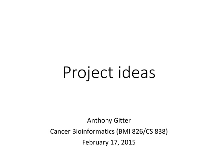 project ideas n.w
