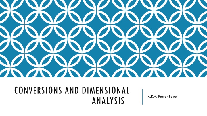 conversions and dimensional n.w