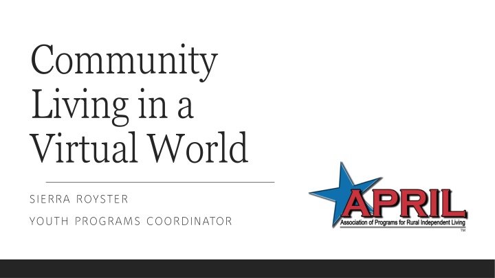community living in a virtual world n.w