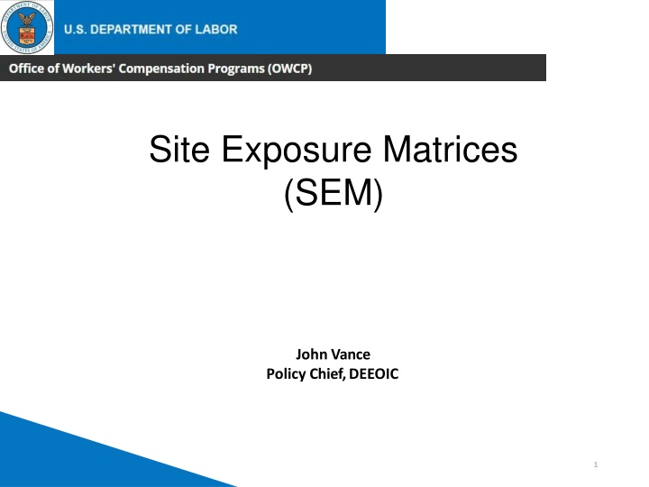 site exposure matrices sem n.w