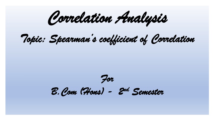 correlation analysis correlation analysis topic n.w