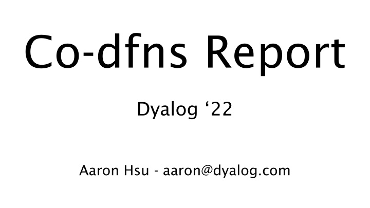 co dfns report n.w