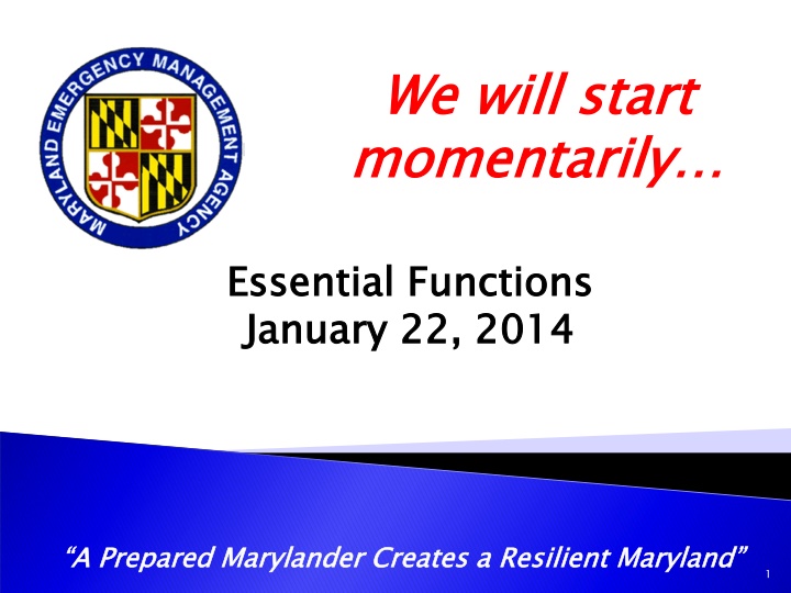 we will start momentarily n.w