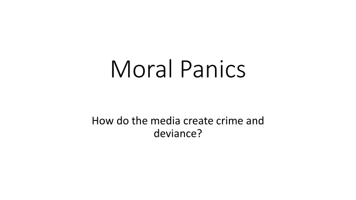 moral panics n.w