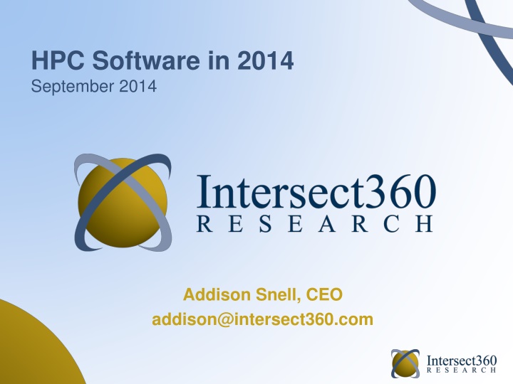 hpc software in 2014 september 2014 n.w