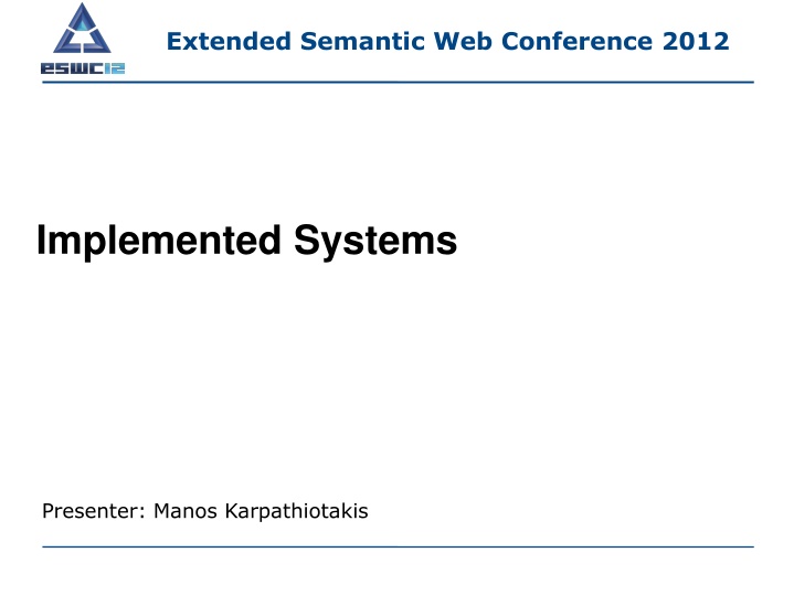 extended semantic web conference 2012 n.w