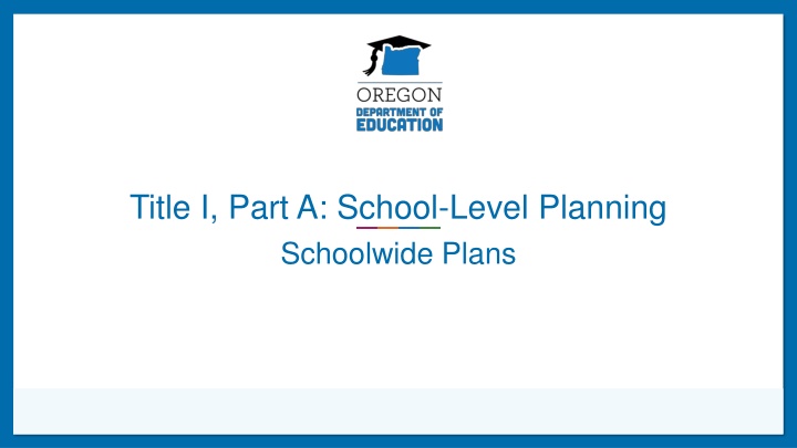title i part a school level planning schoolwide n.w