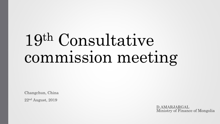 19 th consultative commission meeting n.w