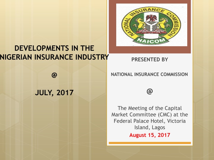 developments in the nigerian insurance industry n.w