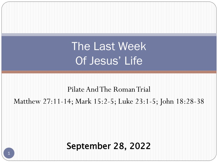 the last week of jesus life n.w