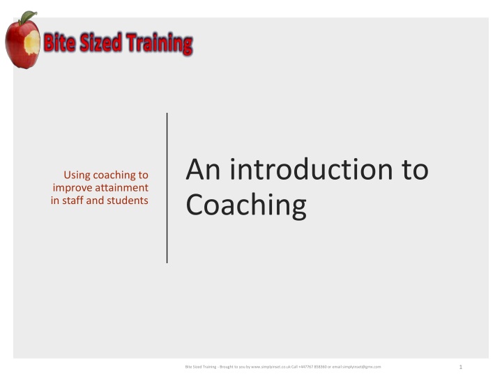 an introduction to coaching n.w