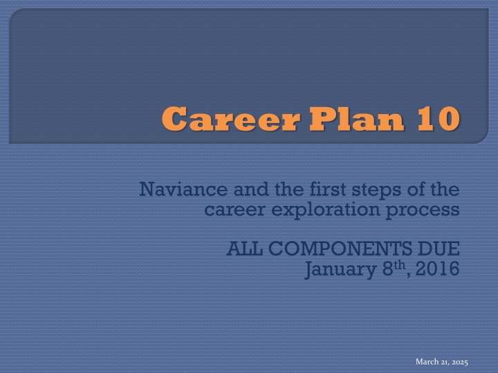 career plan 10 n.w