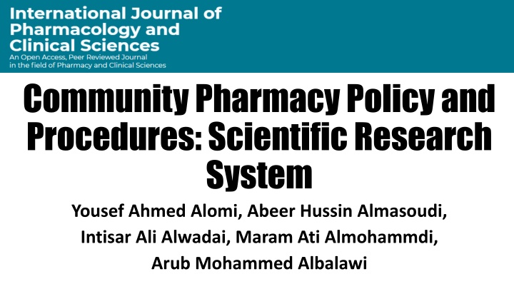community pharmacy policy and procedures n.w