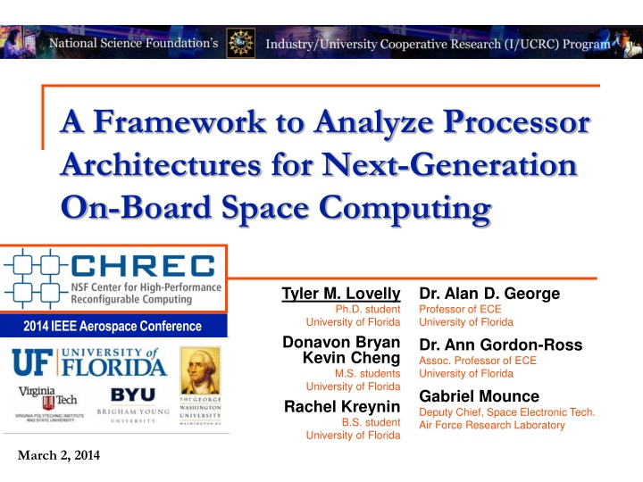 a framework to analyze processor architectures n.w