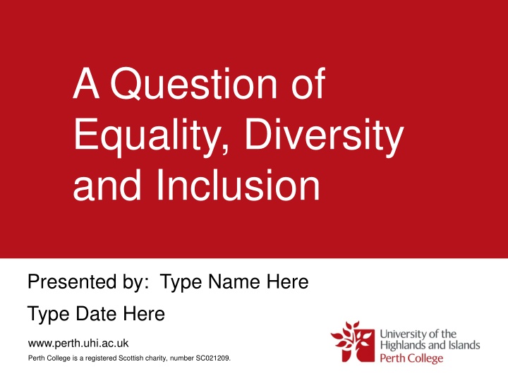 a question of equality diversity and inclusion n.w