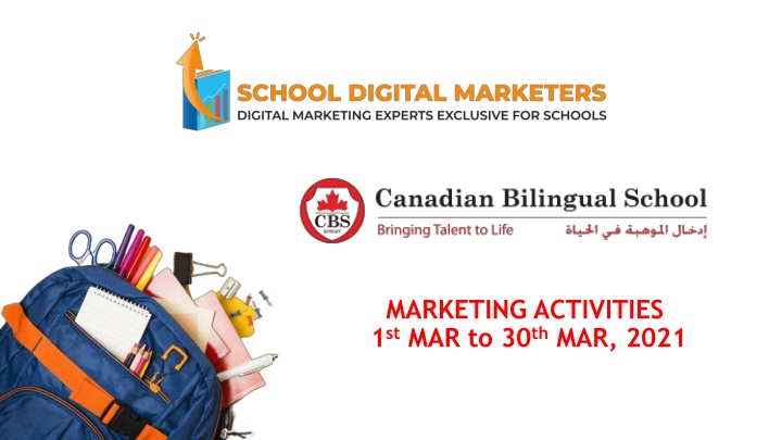 marketing activities 1 st mar to 30 th mar 2021 n.w