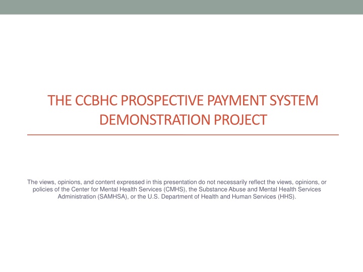 the ccbhc prospective payment system n.w