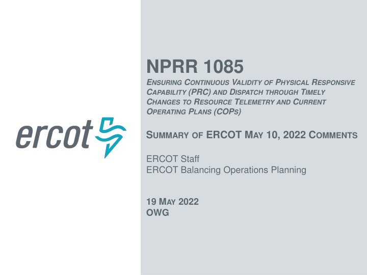 nprr 1085 e nsuring c ontinuous v alidity n.w