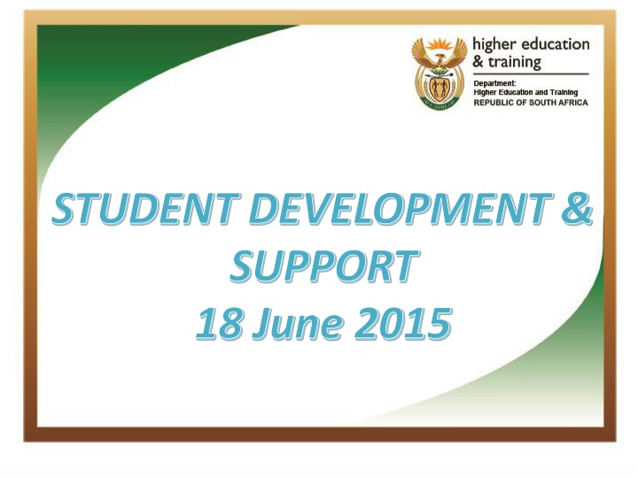 student development support 18 june 2015 n.w