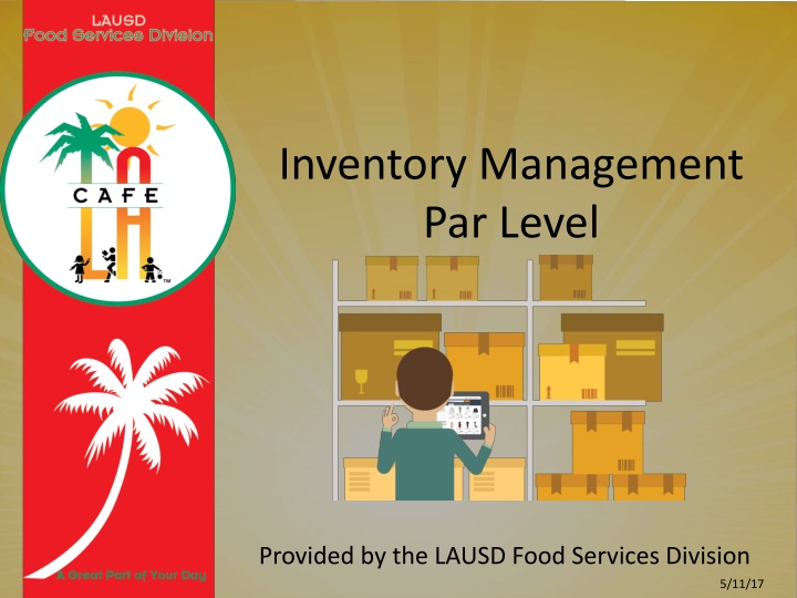 inventory management par level n.w