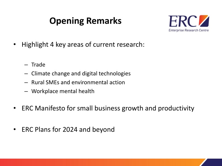opening remarks n.w