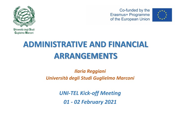 administrative and financial arrangements n.w