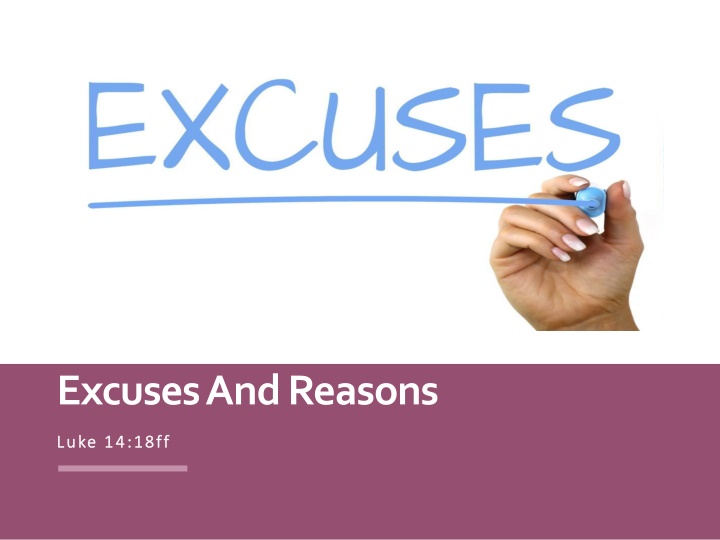 excuses and reasons n.w