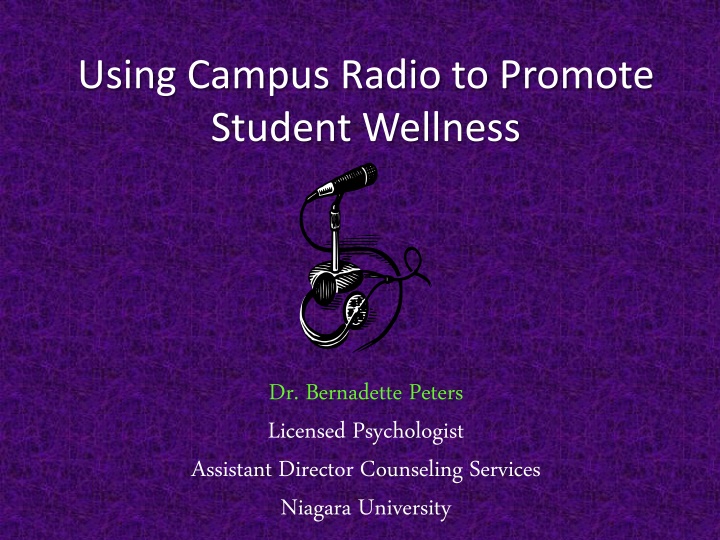 using campus radio to promote student wellness n.w