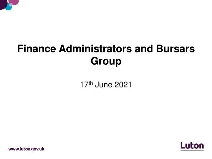 finance administrators and bursars group n.w