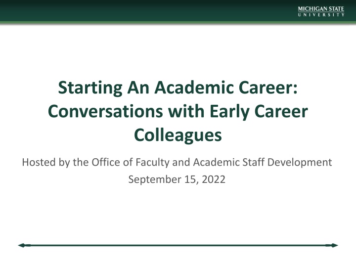 starting an academic career conversations with n.w