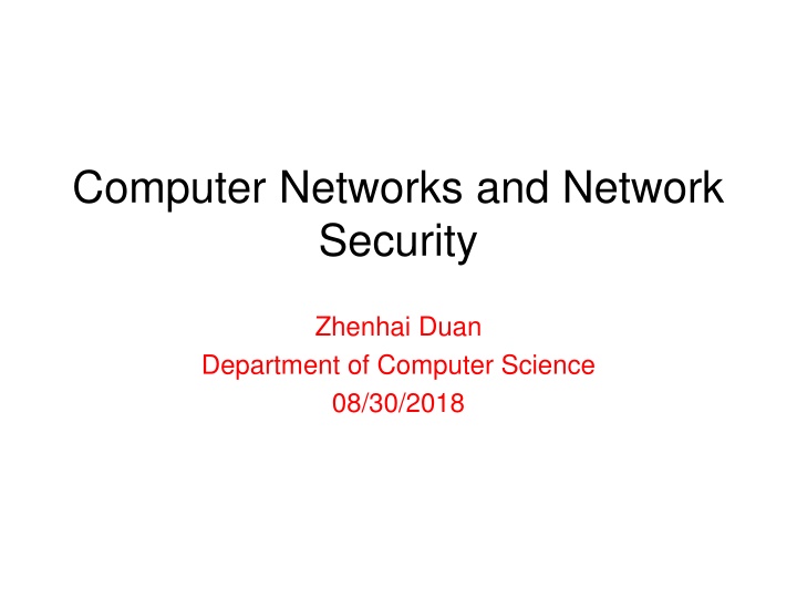 computer networks and network security n.w