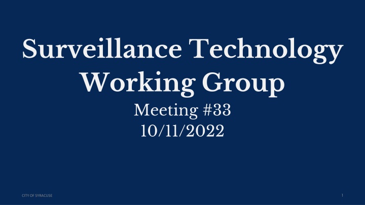 surveillance technology policy and data governance n.w