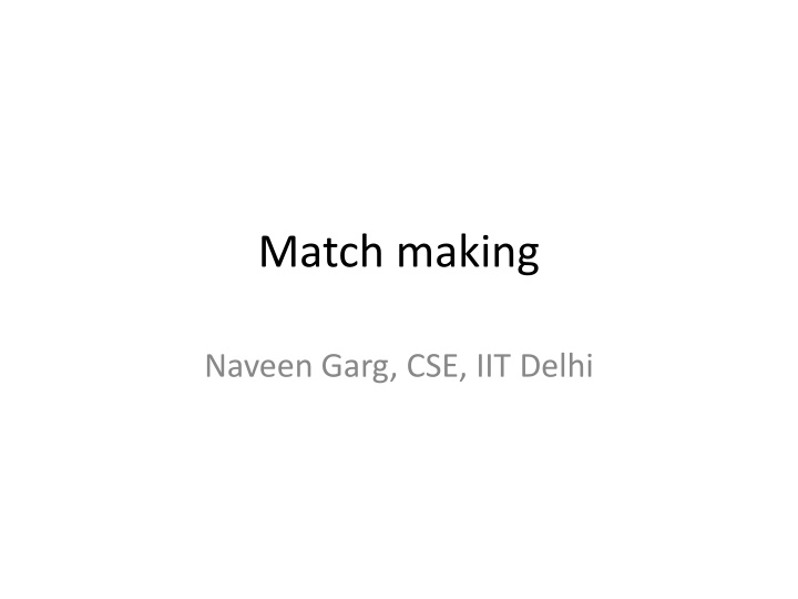 match making n.w
