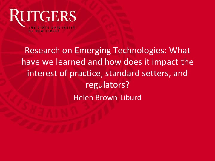 research on emerging technologies what have n.w