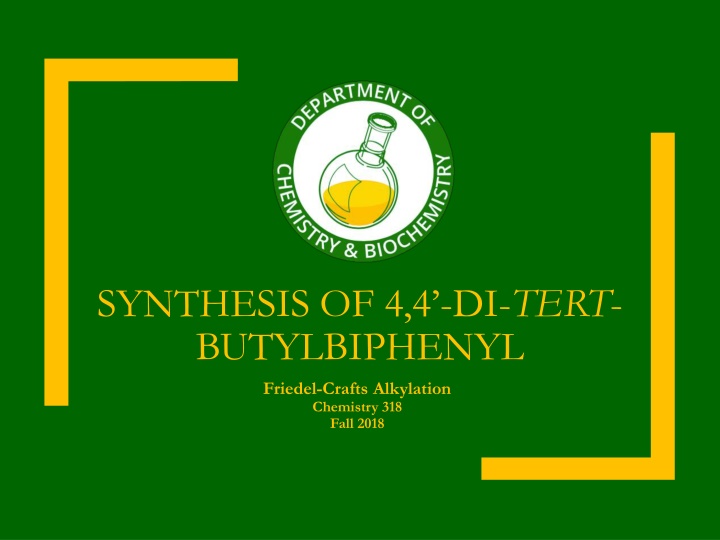 synthesis of 4 4 di tert butylbiphenyl friedel n.w