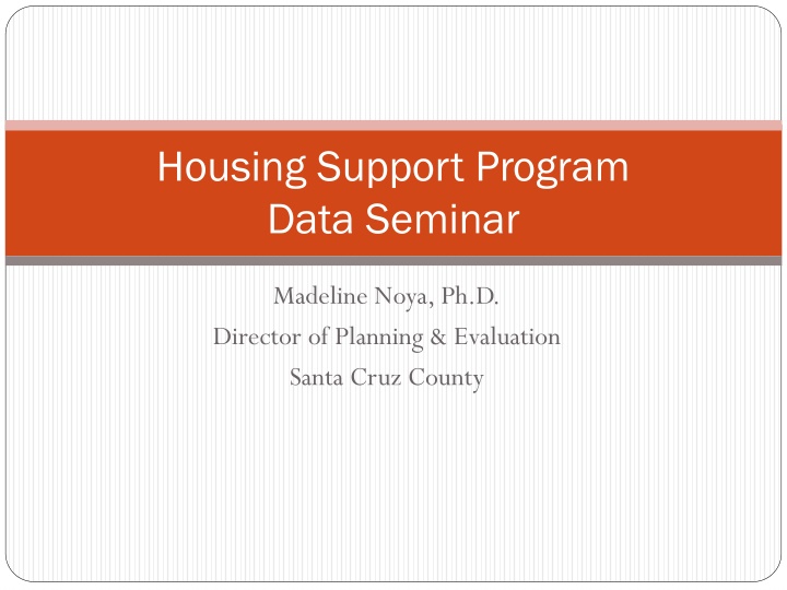housing support program data seminar n.w
