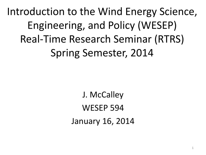 introduction to the wind energy science n.w