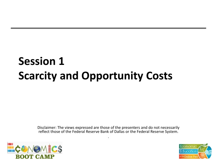 session 1 scarcity and opportunity costs n.w