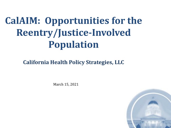 calaim opportunities for the reentry justice n.w