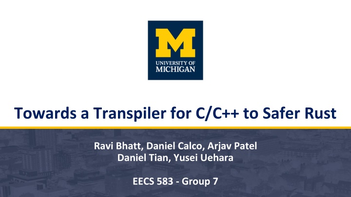 towards a transpiler for c c to safer rust n.w