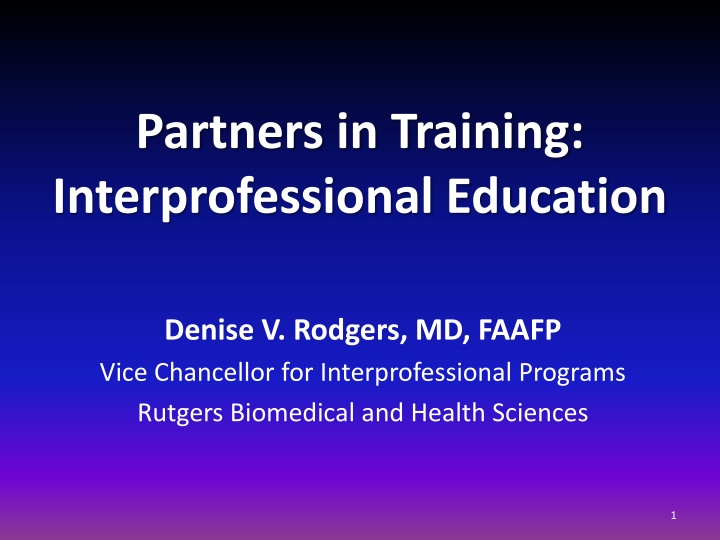 Enhancing Health Outcomes Through Interprofessional Education